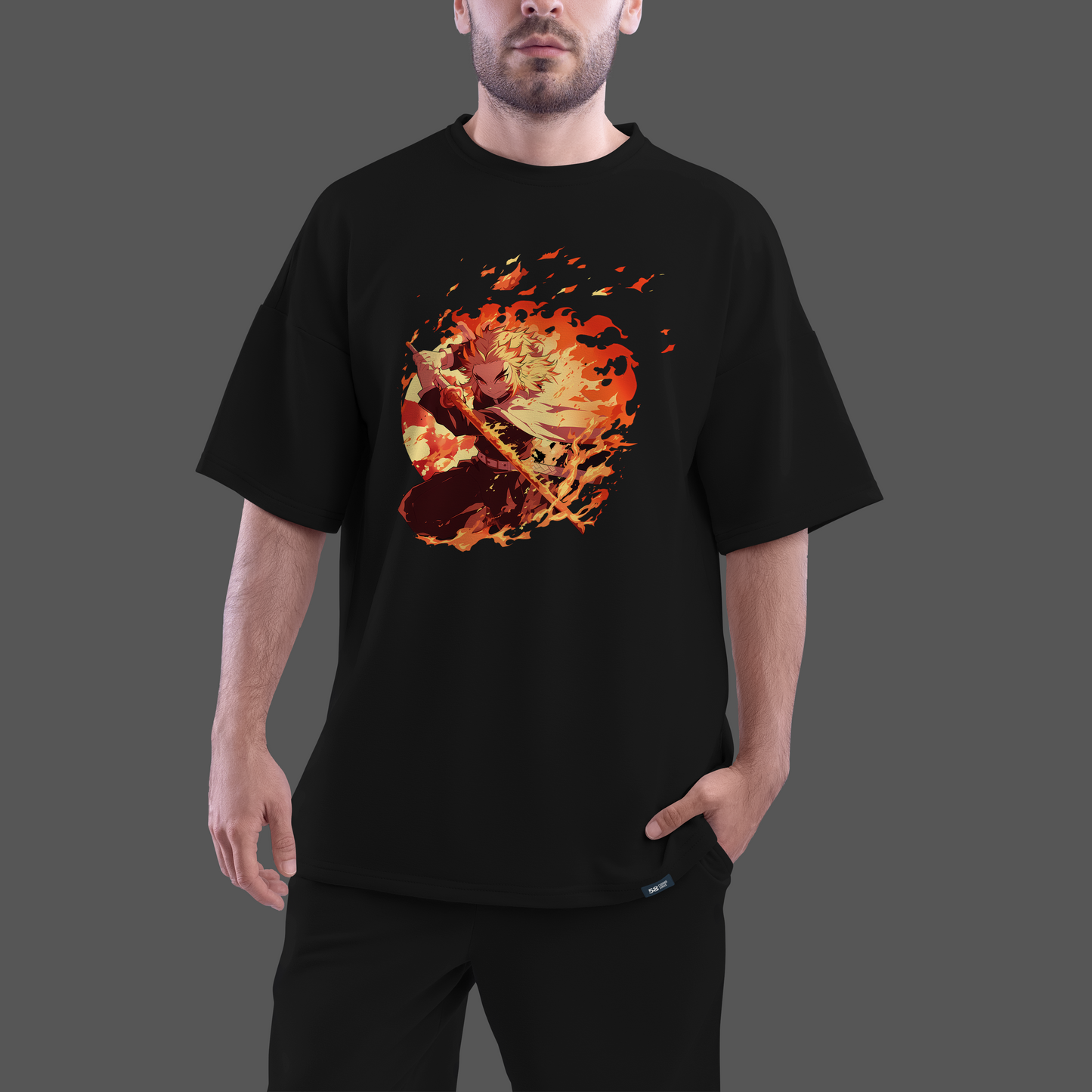 Demon Slayer Rengoku Oversized T shirt